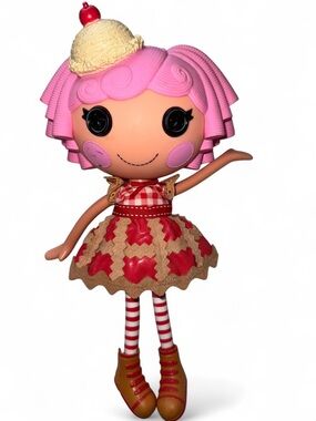 Lalaloopsy Cherry Crisp Crust Doll Pink Hair Red Gingham Dress No Pet 12 inches